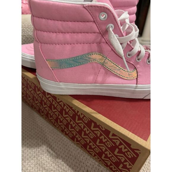 High top Van's Sk8 Custom Pink Mens Size 10.5 - Picture 2 of 5